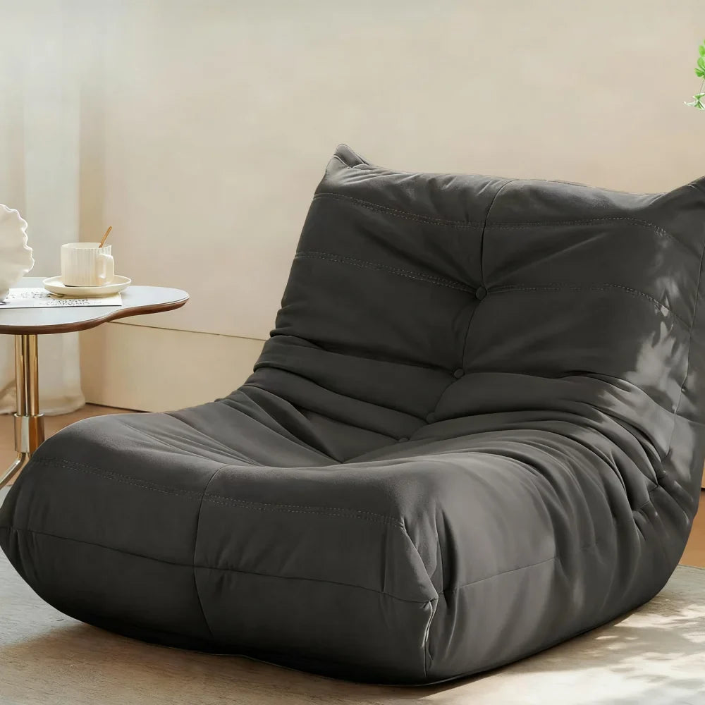 M Modern One-Piece Solid Foam Bean Bag Sofa Compressed 1 Seat Sitting Lazy Chair Upholstery for Home Furniture 
